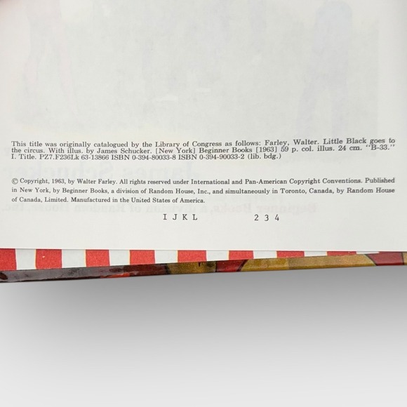 Little Black Goes to the Circus Walter Farley 1963 Beginner Books Hardcover Pony - Picture 7 of 9